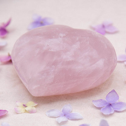Rose Quartz Hearts - Large - AAA Premium Quality