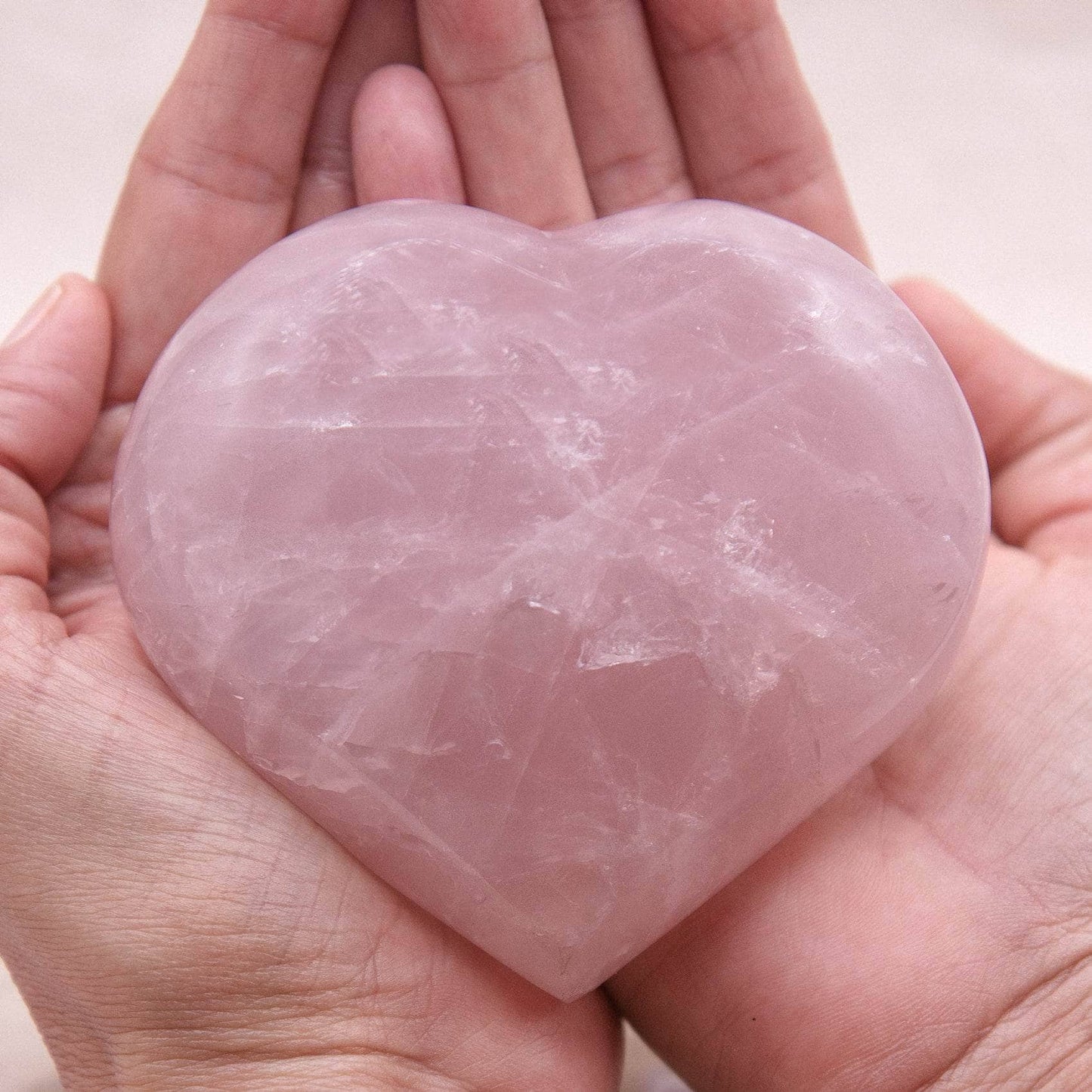Rose Quartz Hearts - Large - AAA Premium Quality
