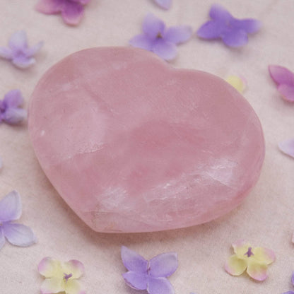 Rose Quartz Hearts - Large - AAA Premium Quality