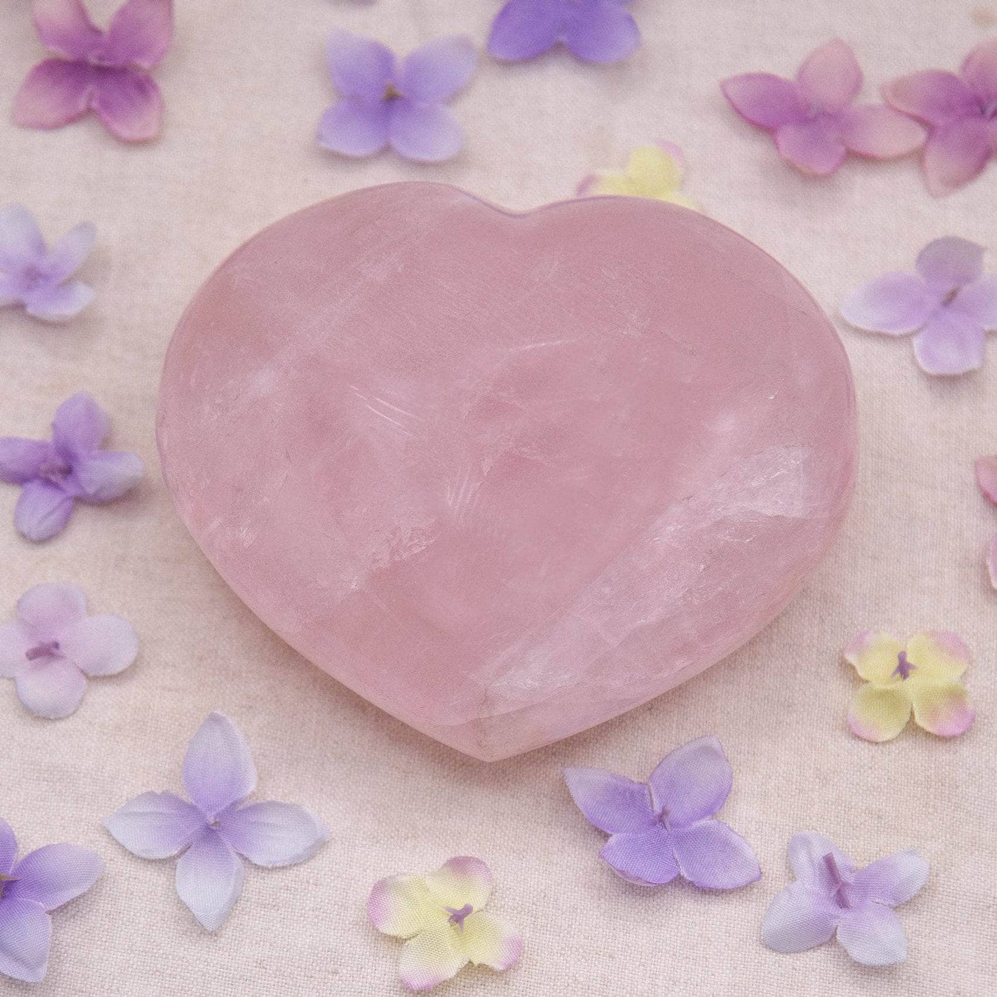 Rose Quartz Hearts - Large - AAA Premium Quality