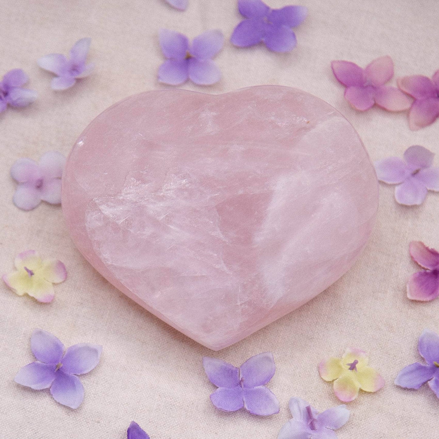 Rose Quartz Hearts - Large - AAA Premium Quality