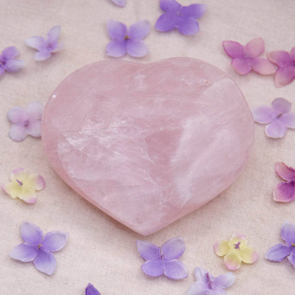 Rose Quartz Hearts - Large - AAA Premium Quality