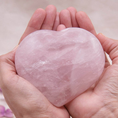Rose Quartz Hearts - Large - AAA Premium Quality