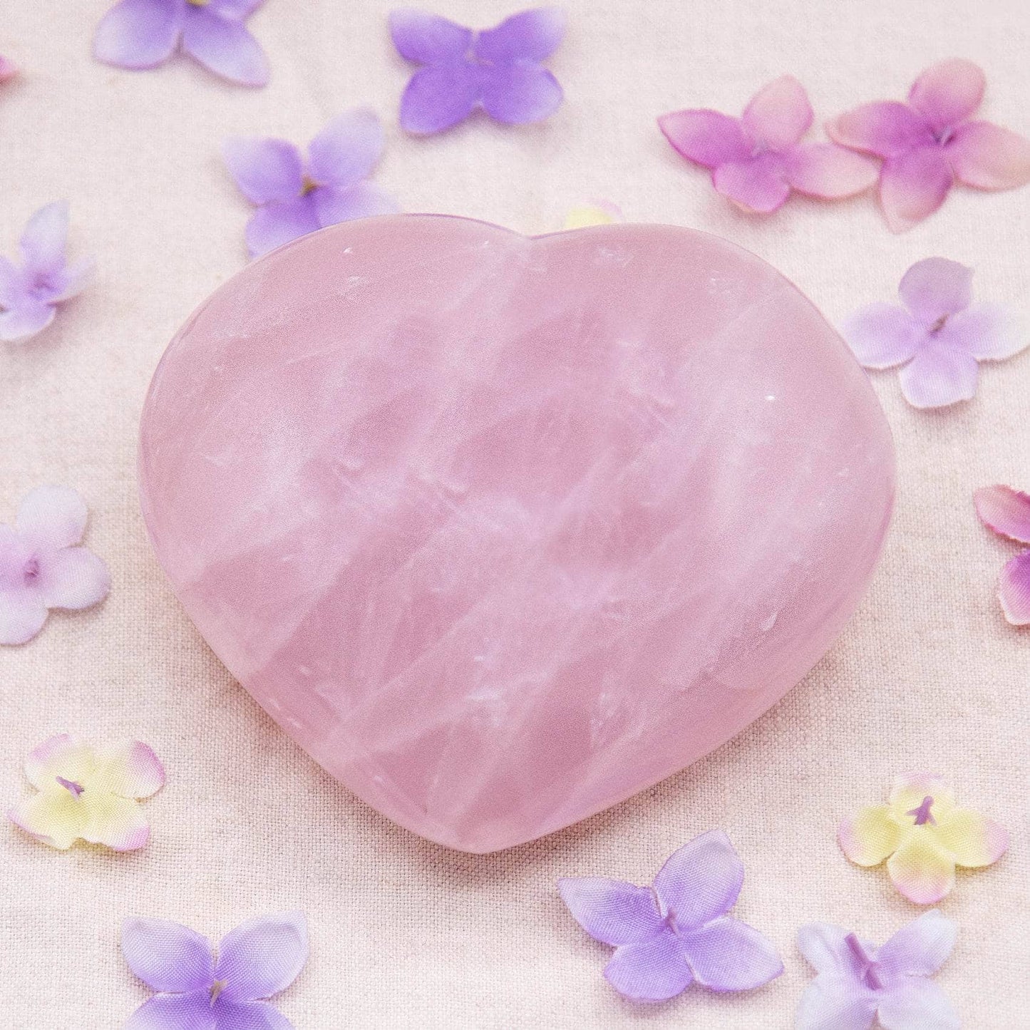 Rose Quartz Hearts - Large - AAA Premium Quality