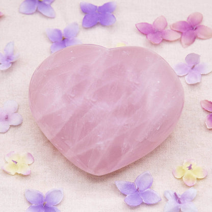 Rose Quartz Hearts - Large - AAA Premium Quality