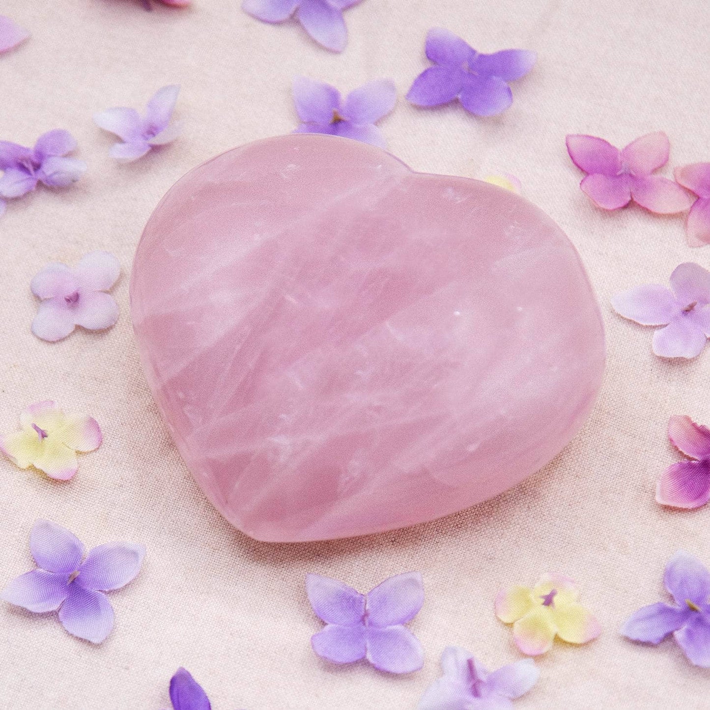 Rose Quartz Hearts - Large - AAA Premium Quality
