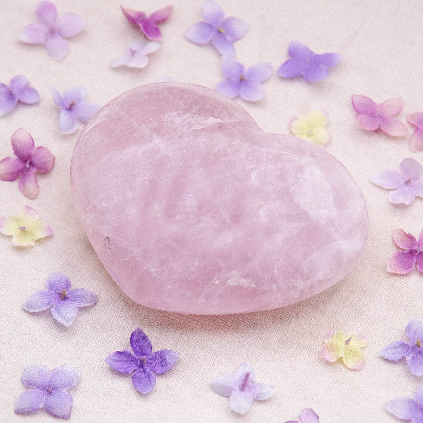 Rose Quartz Hearts - Large - AAA Premium Quality