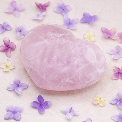 Rose Quartz Hearts - Large - AAA Premium Quality