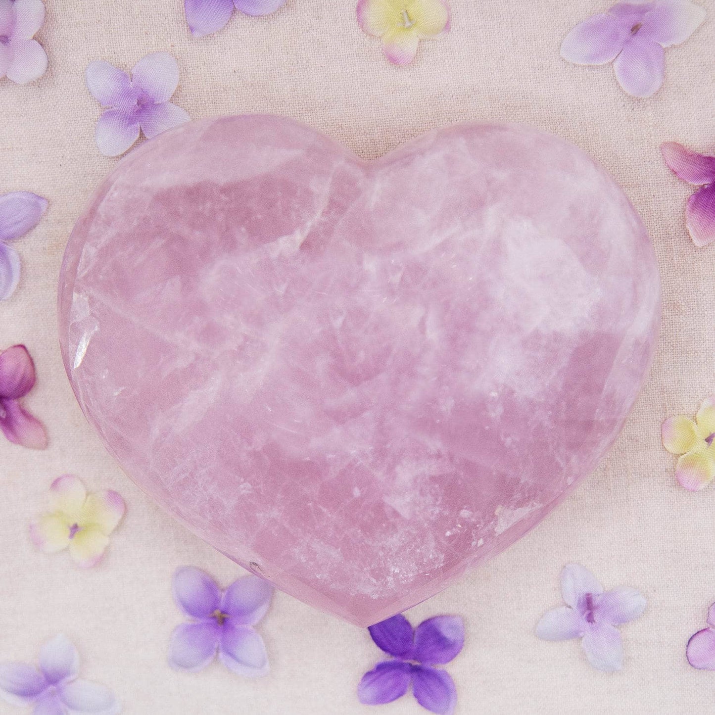 Rose Quartz Hearts - Large - AAA Premium Quality