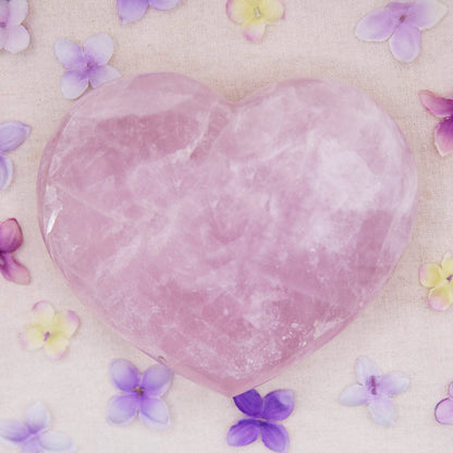 Rose Quartz Hearts - Large - AAA Premium Quality