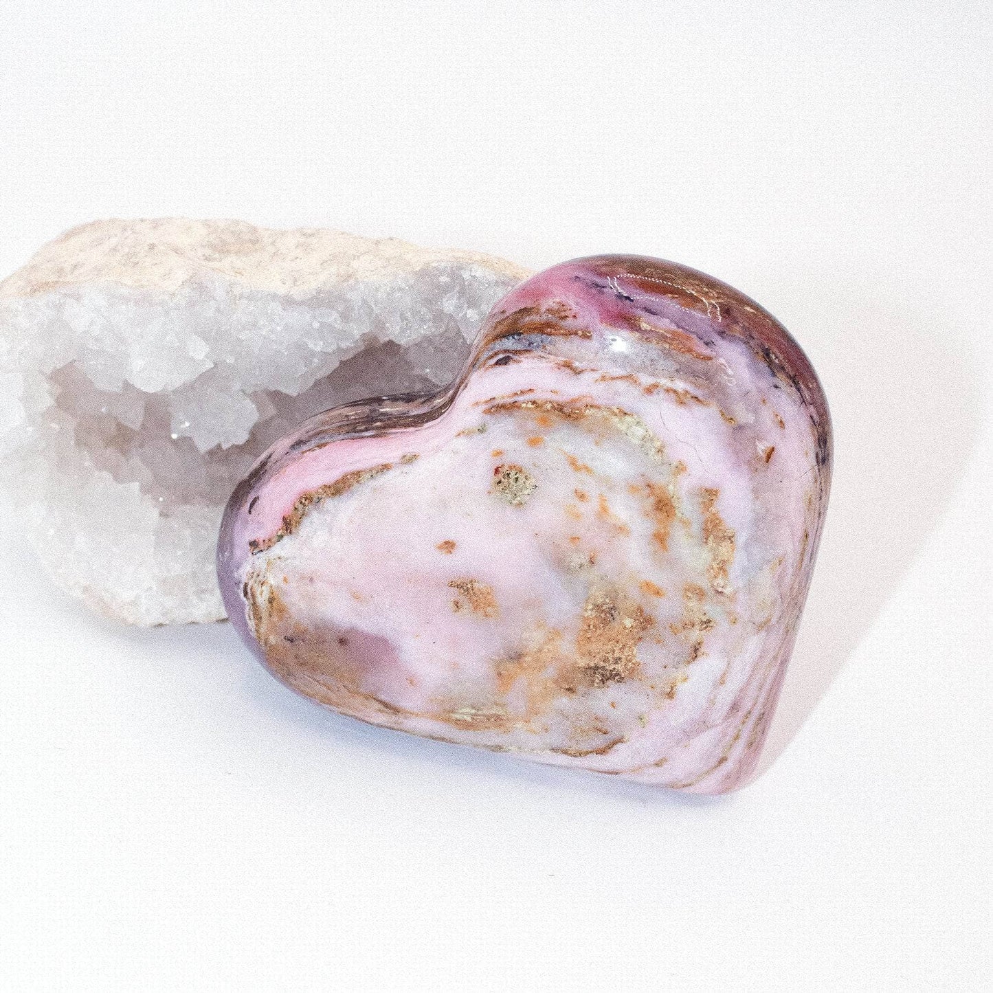 Rare Strawberry Opal Hearts - AAA Premium Quality
