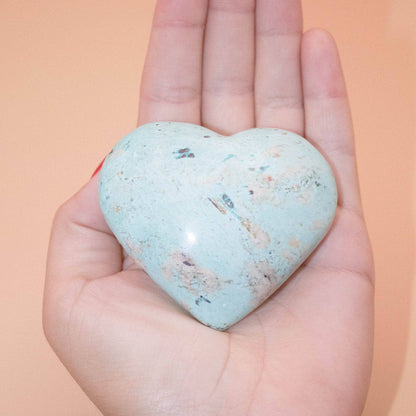 Natural Peruvian Turquoise Hearts  - AAA Premium Quality