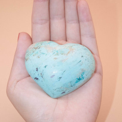 Natural Peruvian Turquoise Hearts  - AAA Premium Quality