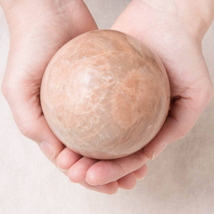Peach Moonstone Spheres - AAA Premium Quality