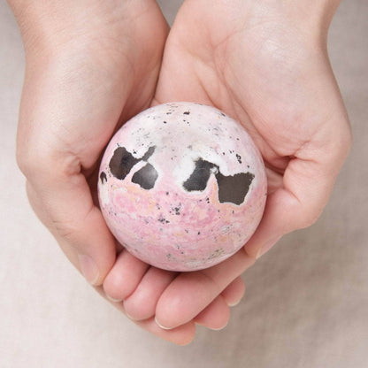 Peruvian Rhodonite Sphere with Tripod - AAA Premium Quality