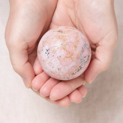 Peruvian Rhodonite Sphere with Tripod - AAA Premium Quality