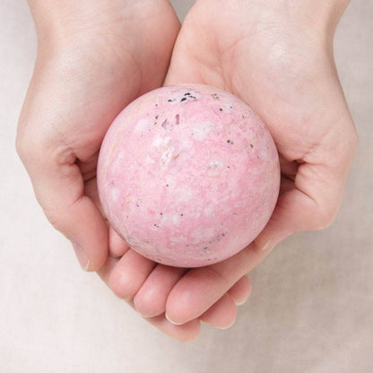 Peruvian Rhodonite Sphere with Tripod - AAA Premium Quality