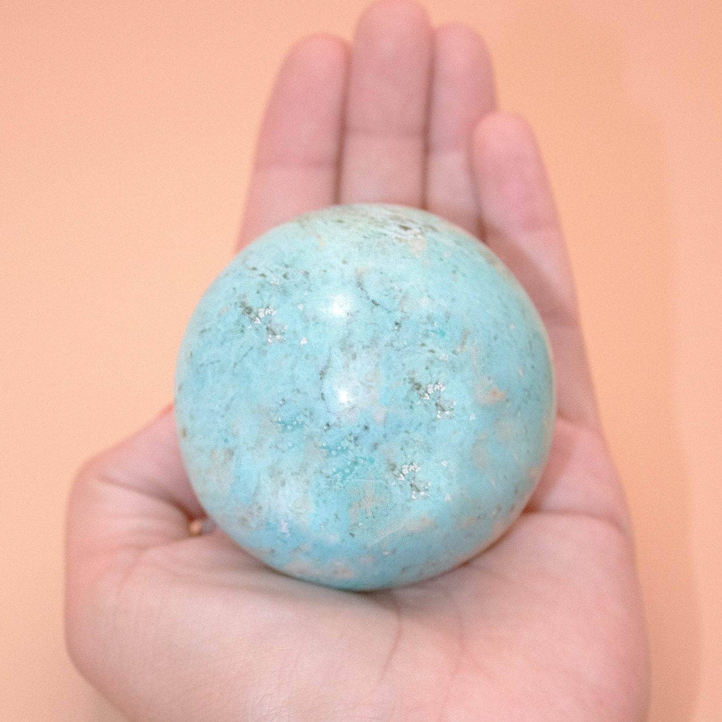 Natural Peruvian Turquoise Sphere - AAA Premium Quality