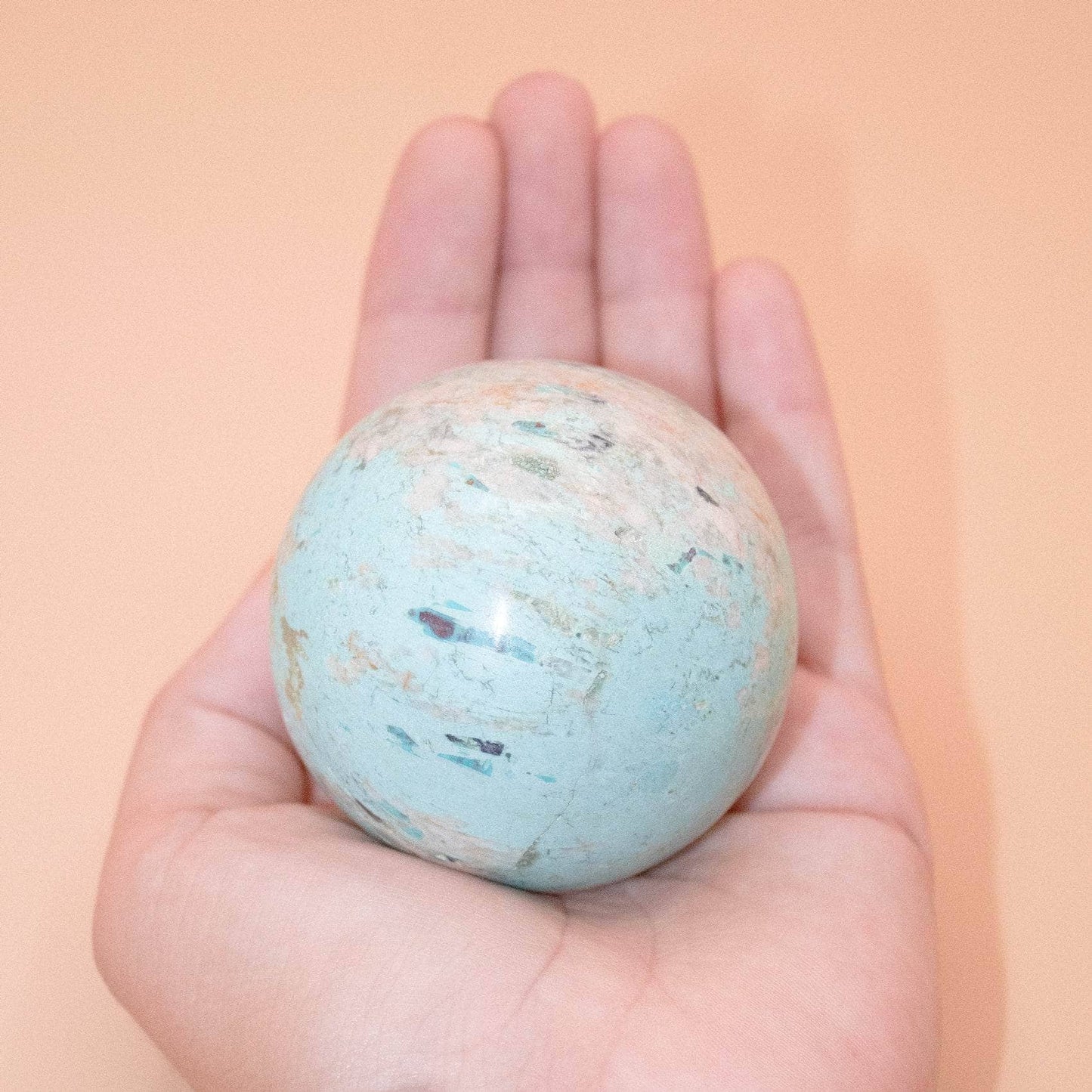 Natural Peruvian Turquoise Sphere - AAA Premium Quality