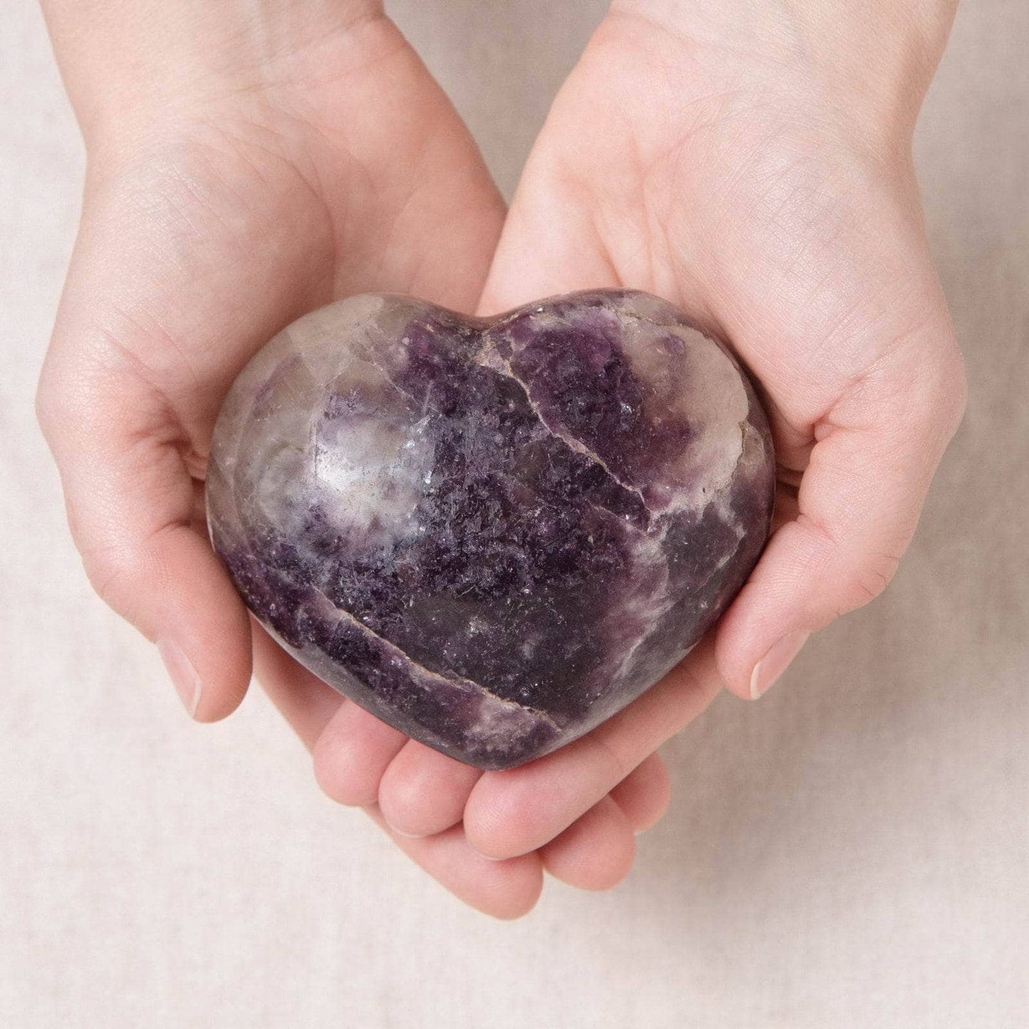 Lepidolite Hearts - AAA Premium Quality