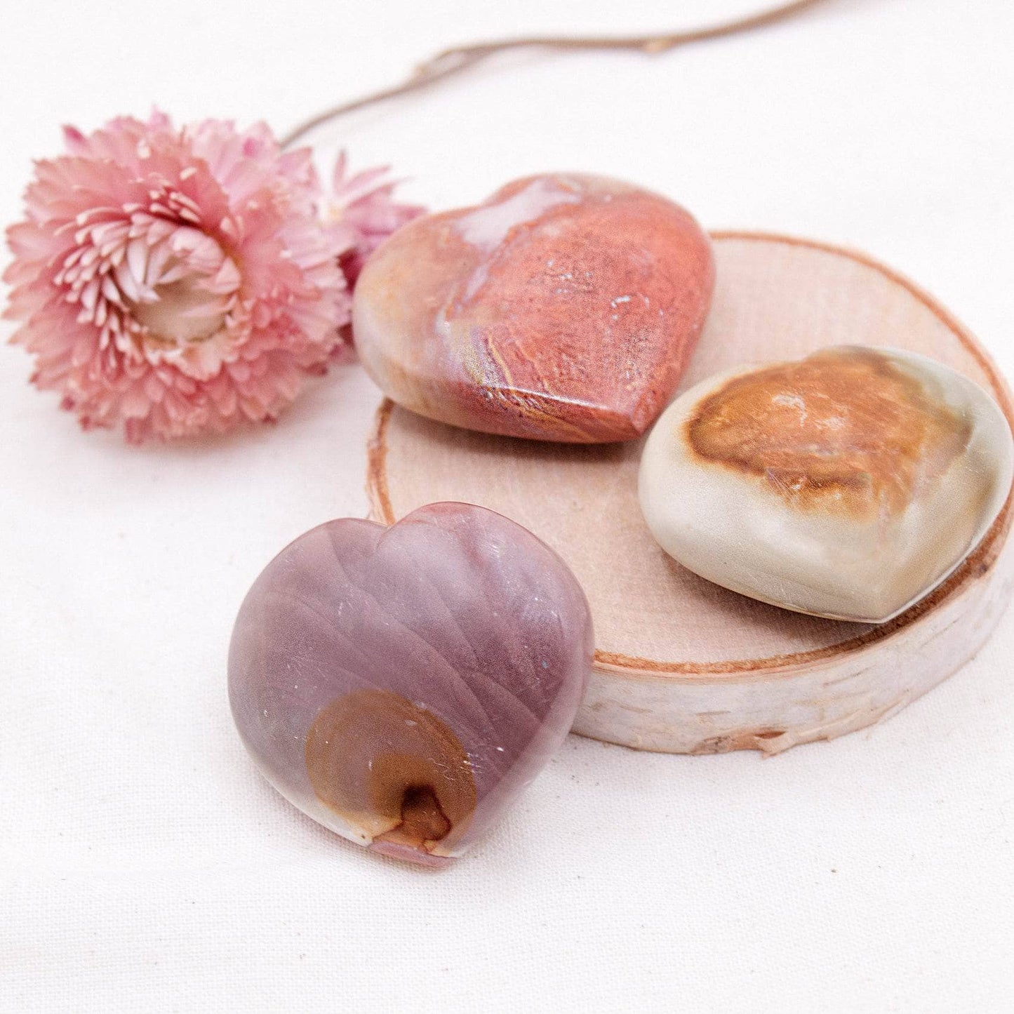 Polychrome Jasper Hearts-AAA Premium Quality