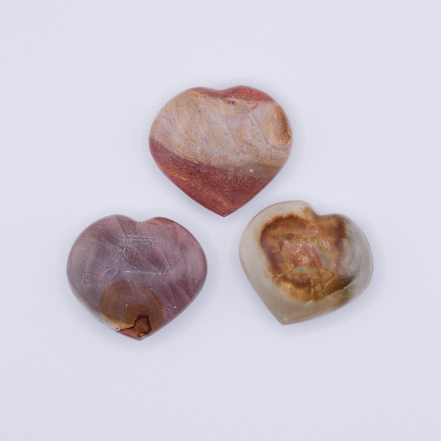 Polychrome Jasper Hearts-AAA Premium Quality