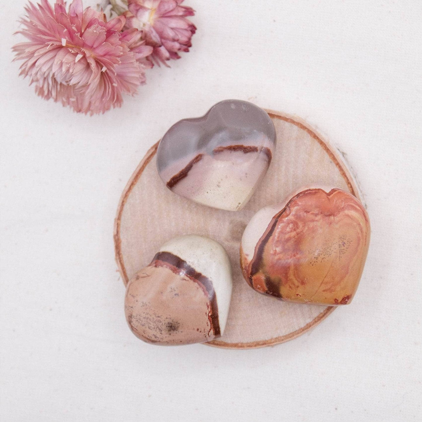 Polychrome Jasper Hearts-AAA Premium Quality