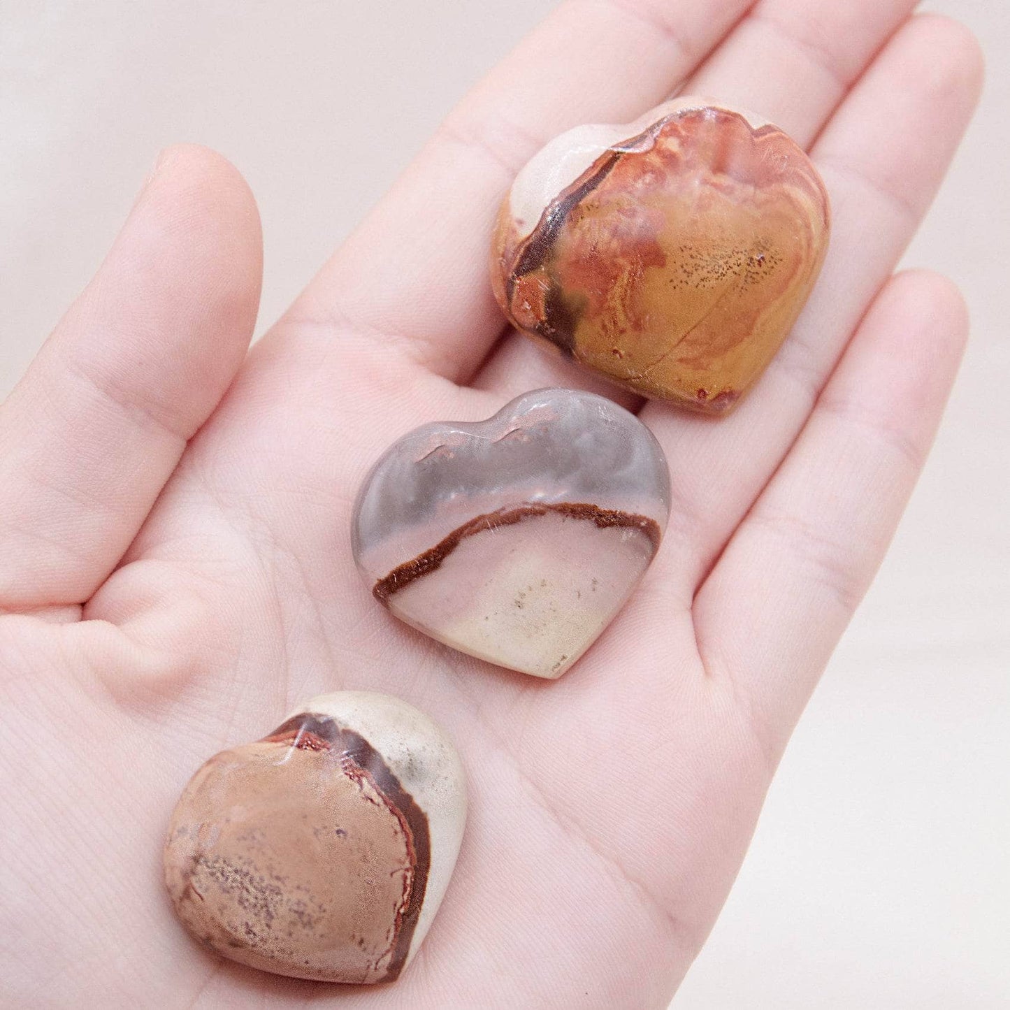 Polychrome Jasper Hearts-AAA Premium Quality