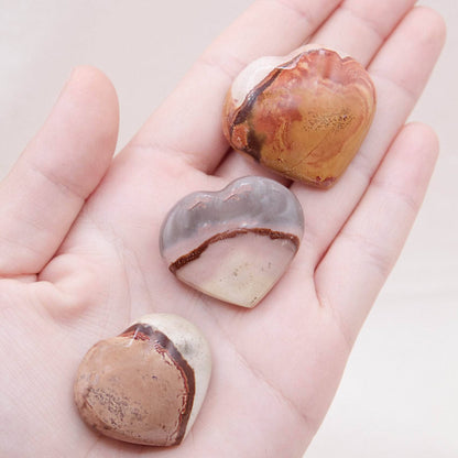 Polychrome Jasper Hearts-AAA Premium Quality