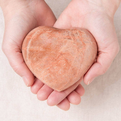 Peach Moonstone Hearts - AAA Premium Quality