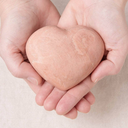 Peach Moonstone Hearts - AAA Premium Quality