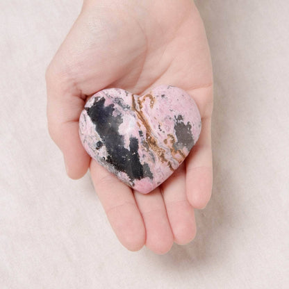Peruvian Rhodonite Hearts - AAA Premium Quality