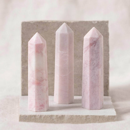 Pink Opal Crystal Point - AAA Premium Quality