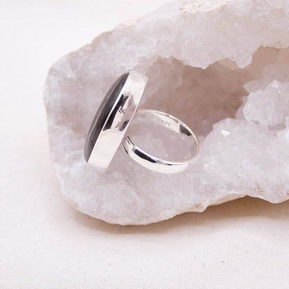 Labradorite Oval Adjustable Ring