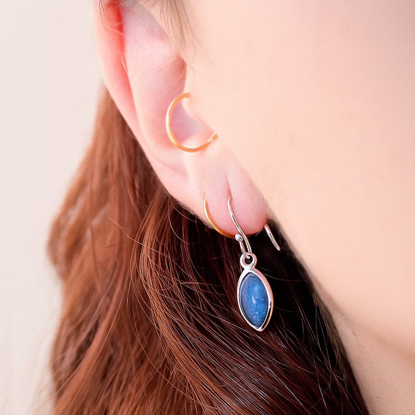Labradorite Marquise Cut Earring
