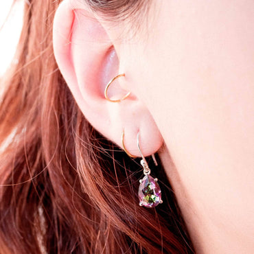Rare Mystic Topaz Pear Cut Earring