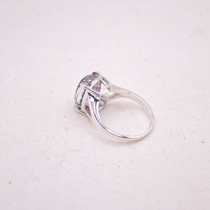 Rare Mystic Topaz Cushion Cut Ring