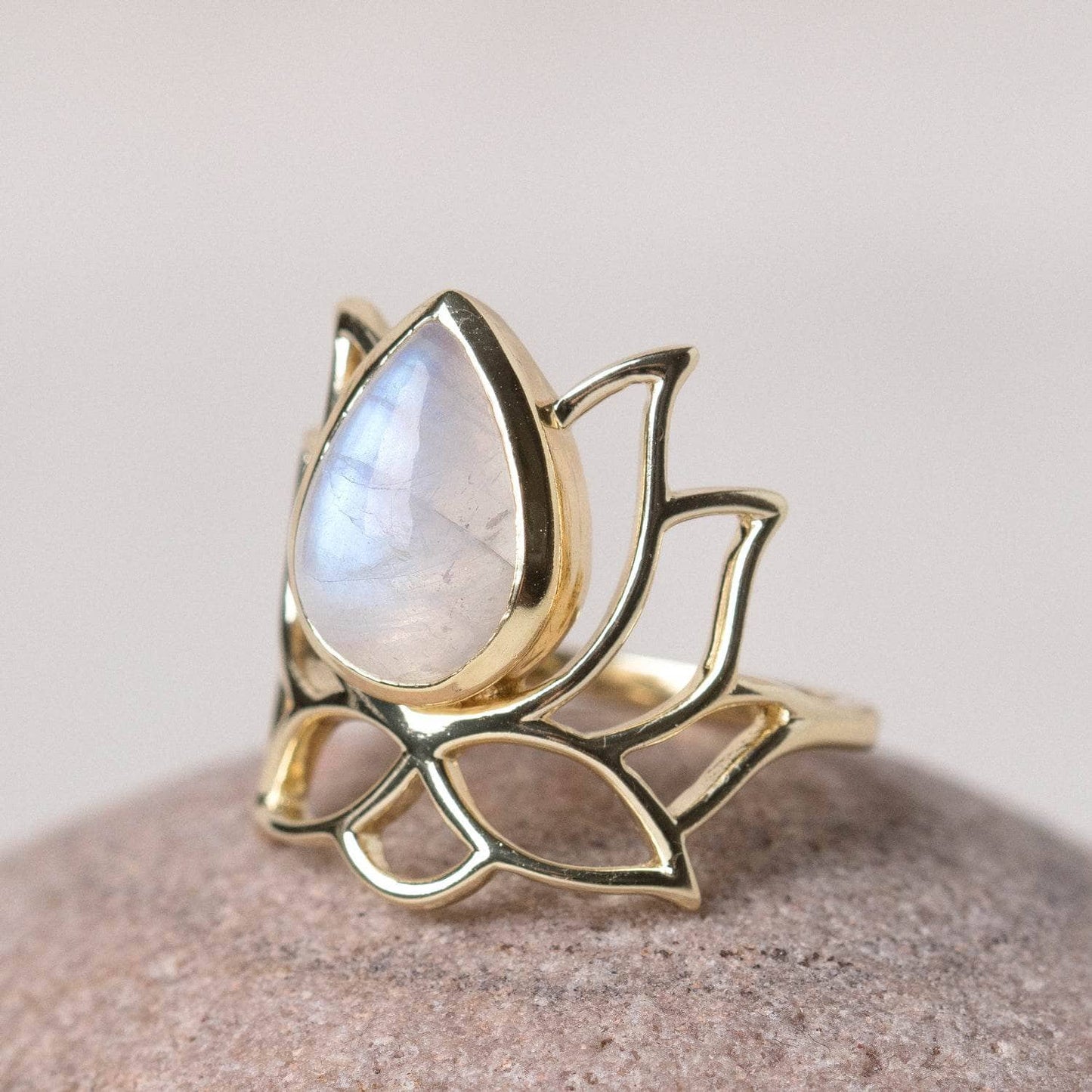 Lotus Gemstone Ring
