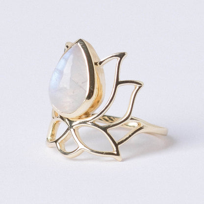 Lotus Gemstone Ring
