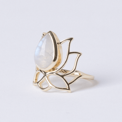 Lotus Gemstone Ring