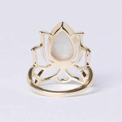 Lotus Gemstone Ring