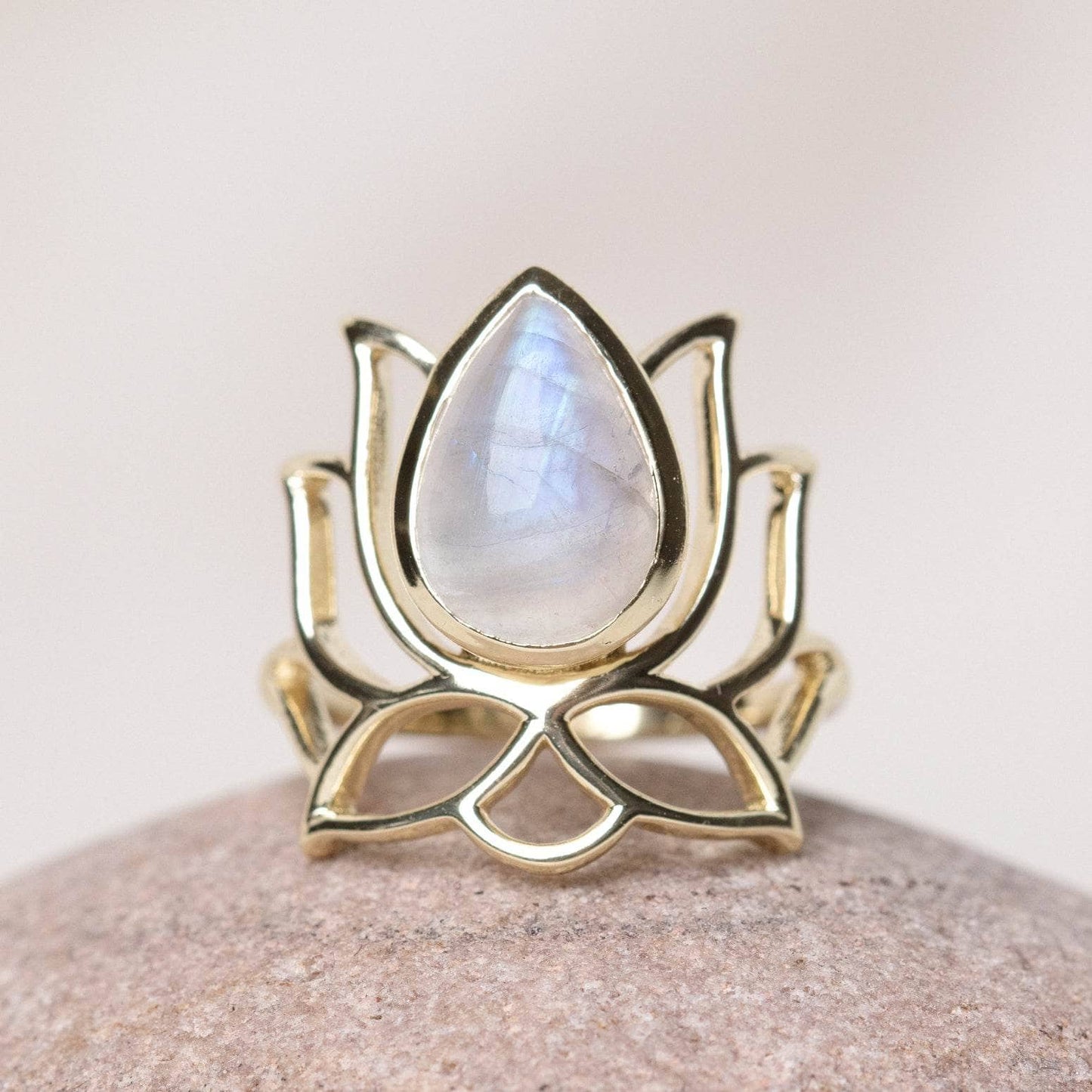 Lotus Gemstone Ring
