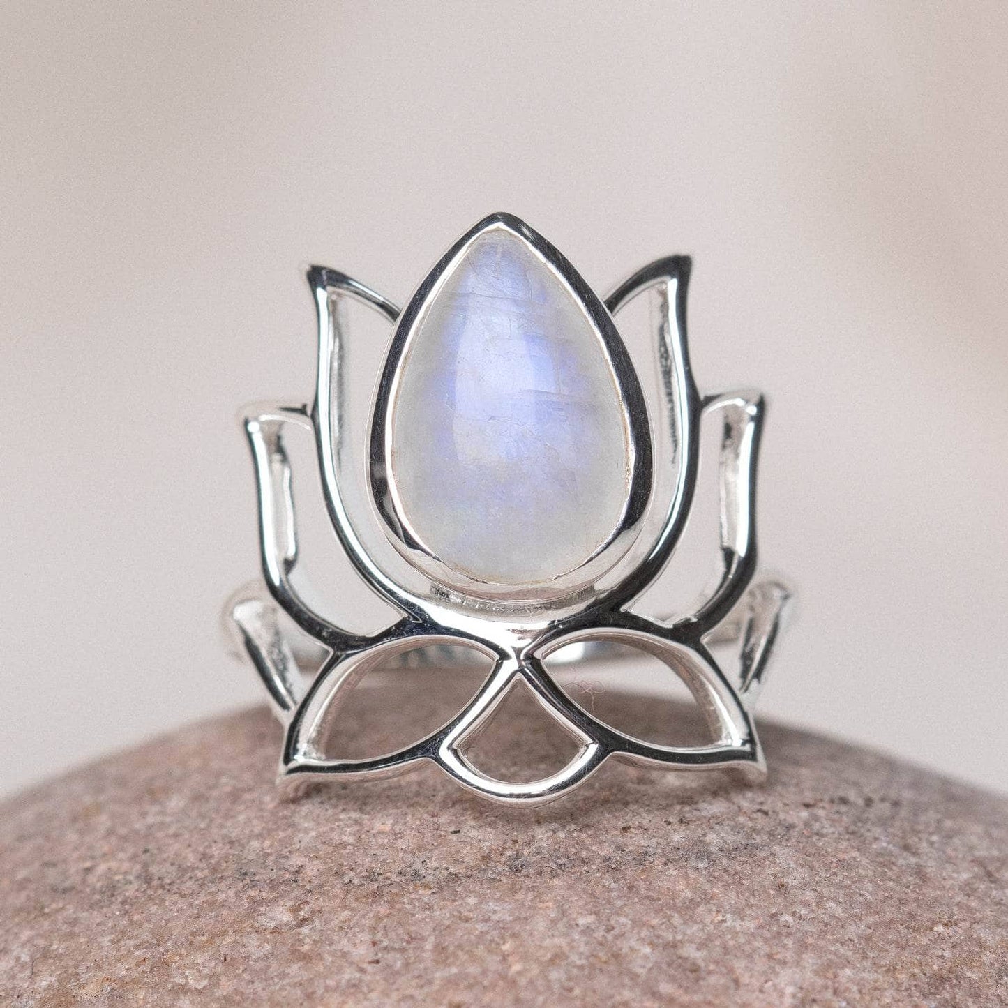 Lotus Gemstone Ring