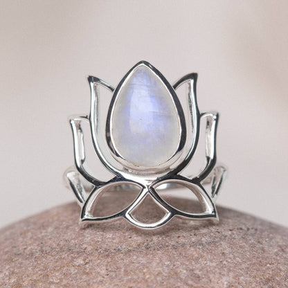 Lotus Gemstone Ring