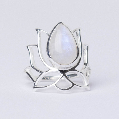 Lotus Gemstone Ring