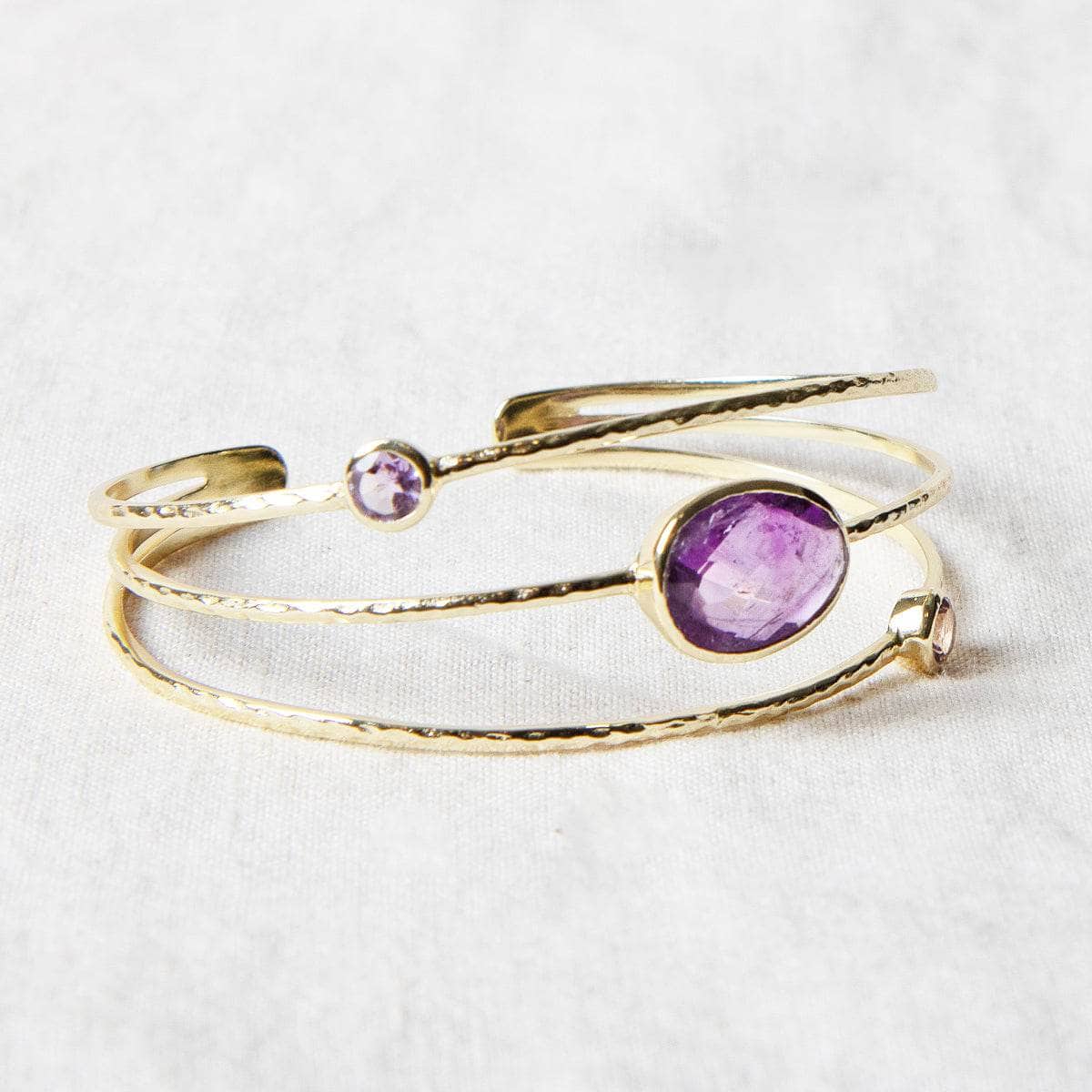 Amethyst Gold Bracelet