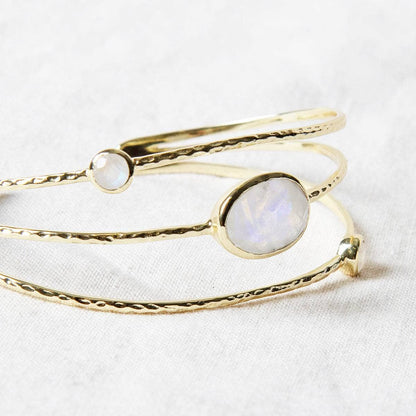 Rainbow Moonstone Gold Bracelet