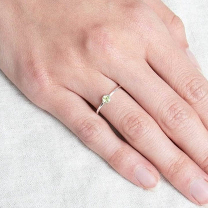 Genuine Peridot Silver or Gold Ring