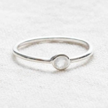 Rainbow Moonstone Silver, Gold or Rose Gold Ring
