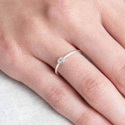 Rainbow Moonstone Silver, Gold or Rose Gold Ring